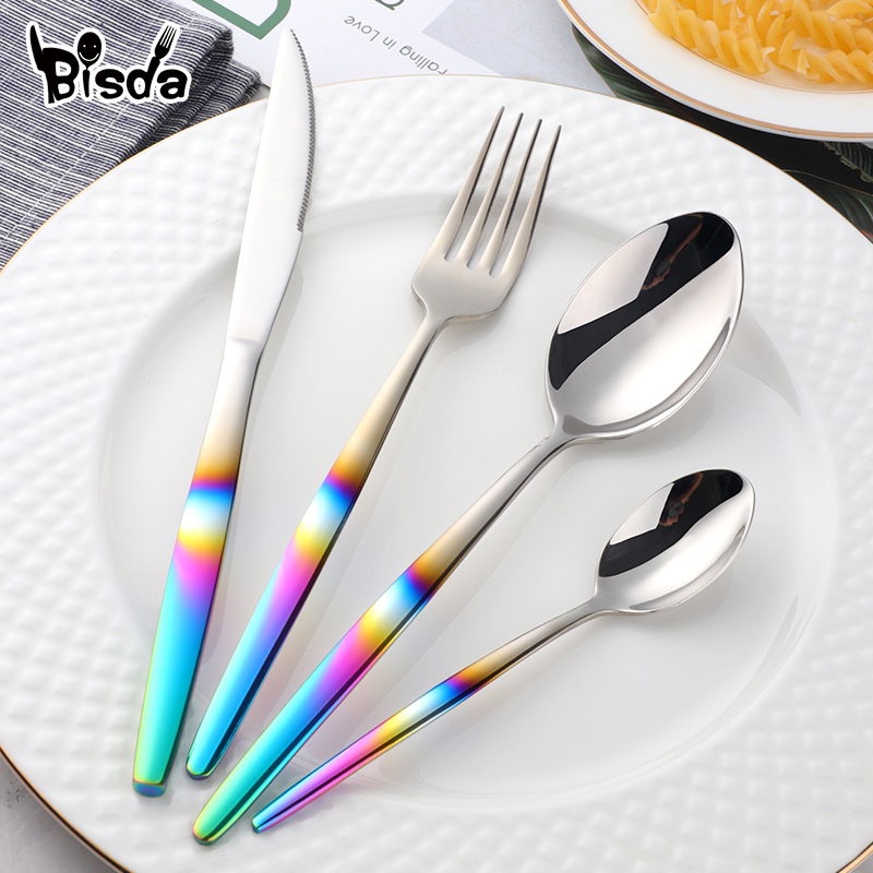 Gold Plated Cutlery - Set Sendok Garpu Pelangi Set Sendok