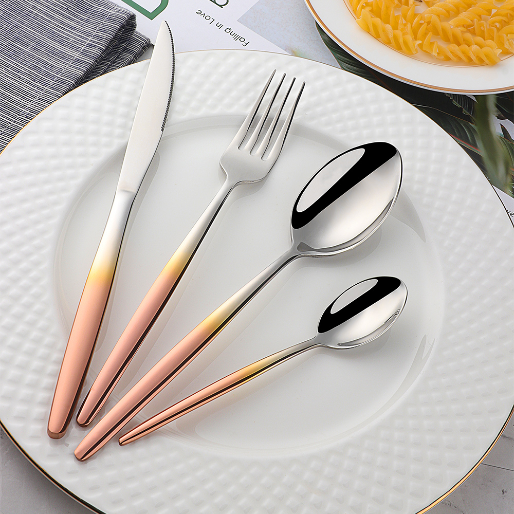 Set Sendok Garpu Pelangi Set S - Gold Plated Cutlery ulasan dan harga